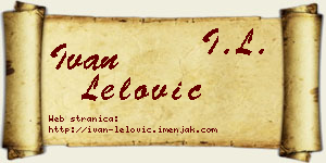 Ivan Lelović vizit kartica